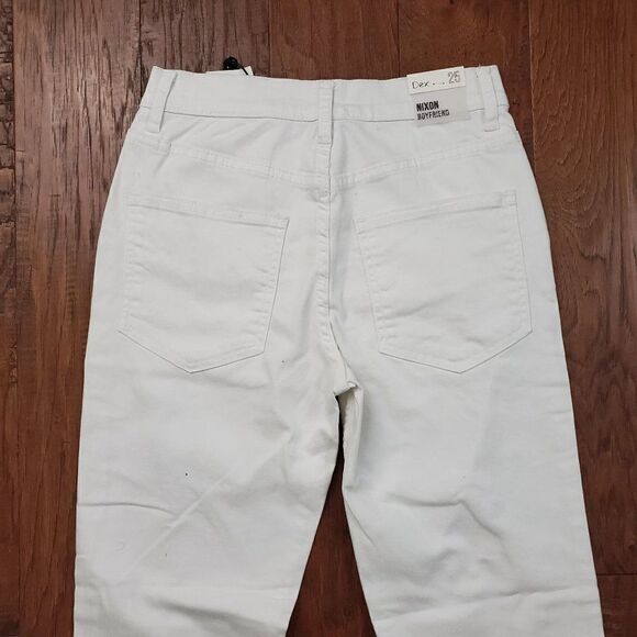 Dex Nixon Boyfriend Jeans White 25 NEW - Picture 6 of 8